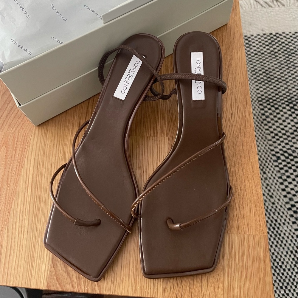 Tony Bianco Ruma Mocha Patent Heels
